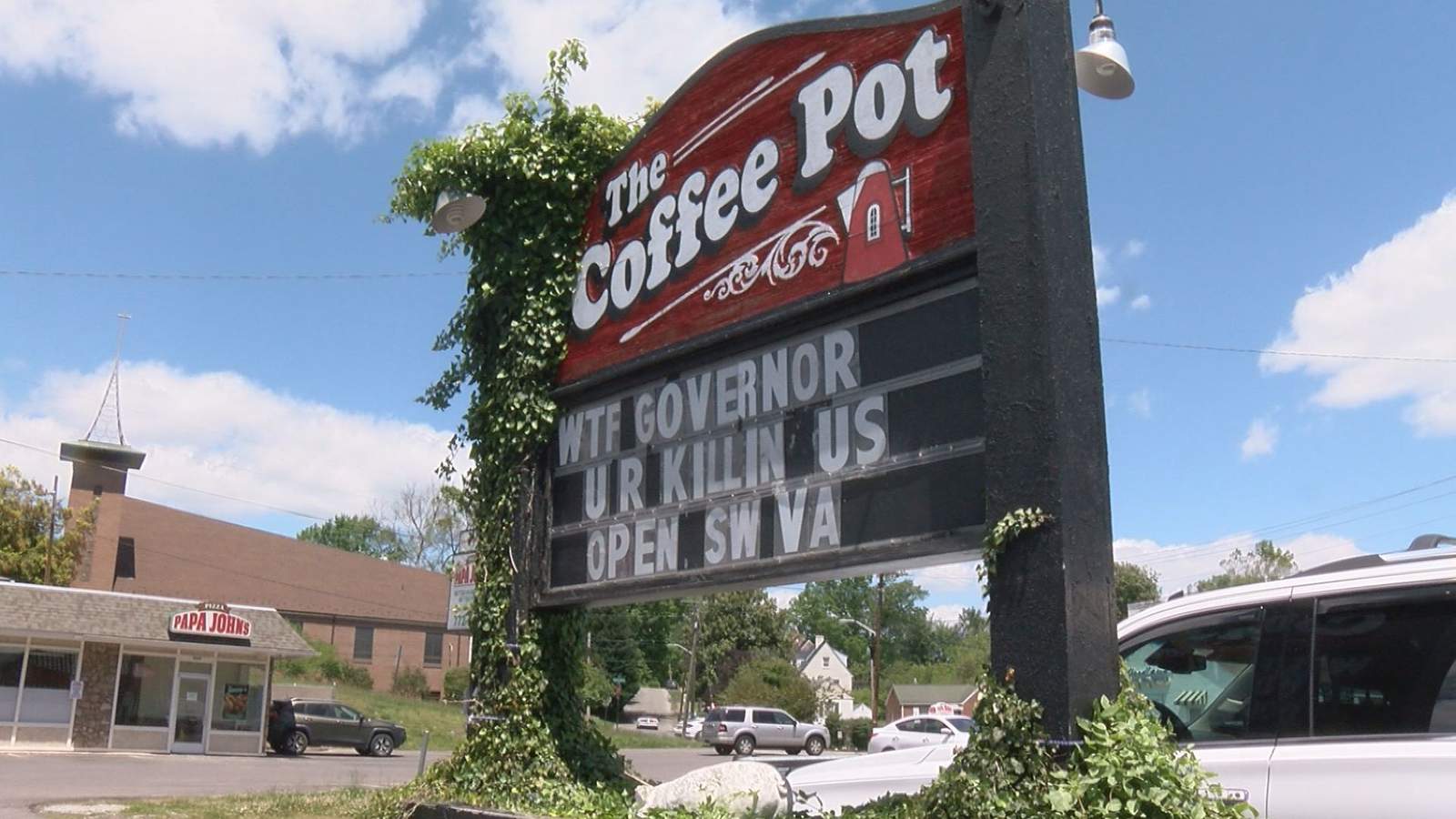 ‘WTF governor’: Roanoke restaurant uses marquee to send message to Virginia Gov. Ralph Northam