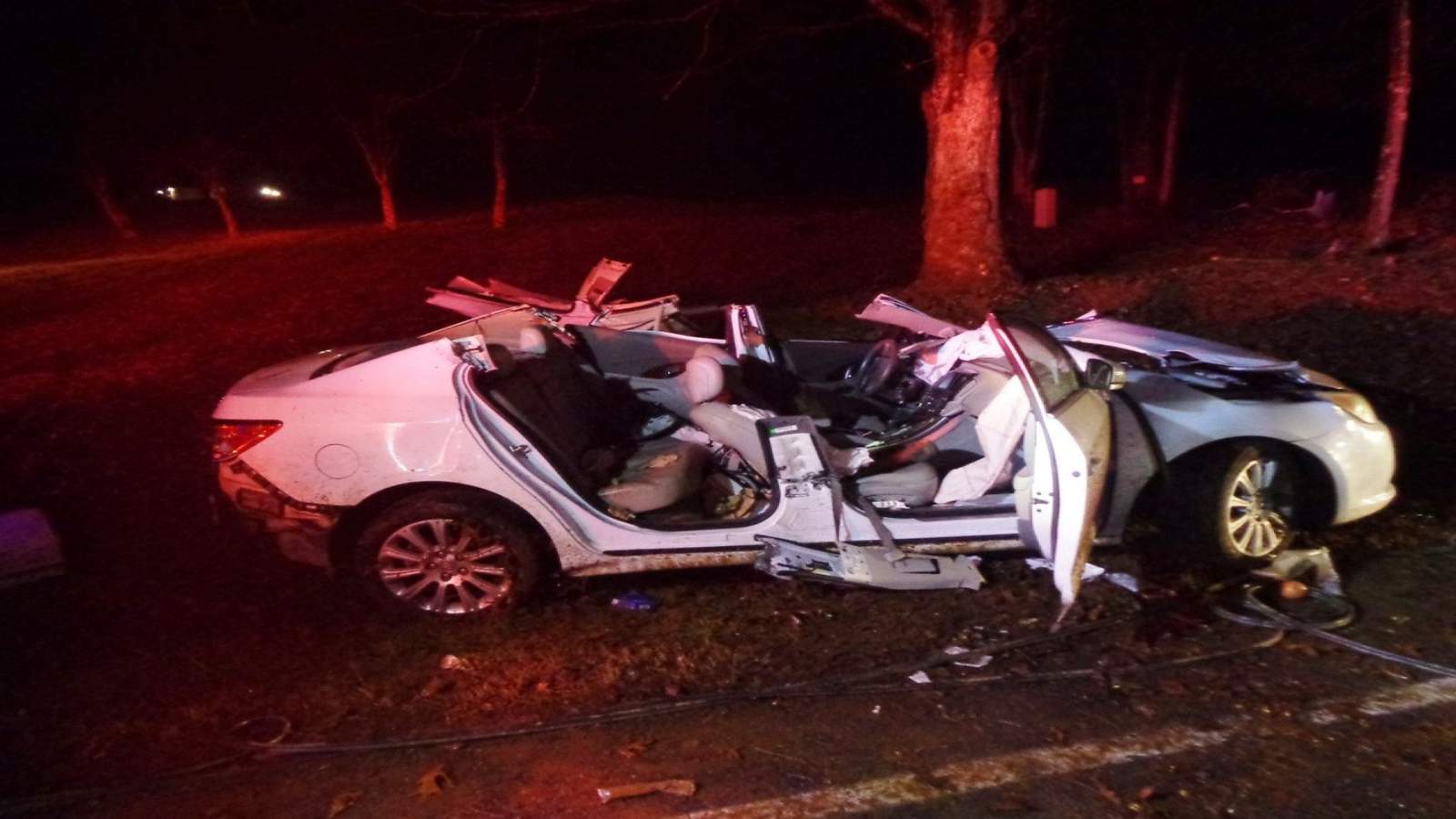One person in the hospital after Saturday night crash in Bedford County