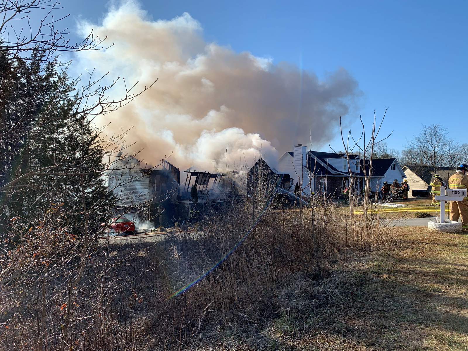 Crews on scene of house fire in Bedford County
