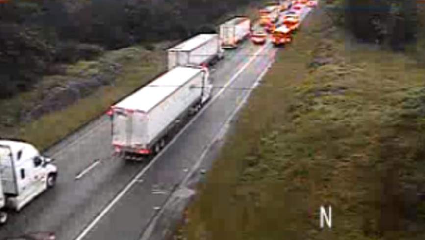 Delays on I-81 North in Rockbridge County after tractor-trailer hits ambulance