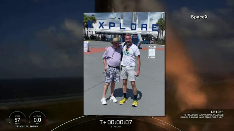 Roanoke man celebrates his dad’s 86th birthday by witnessing first all-civilian SpaceX launch