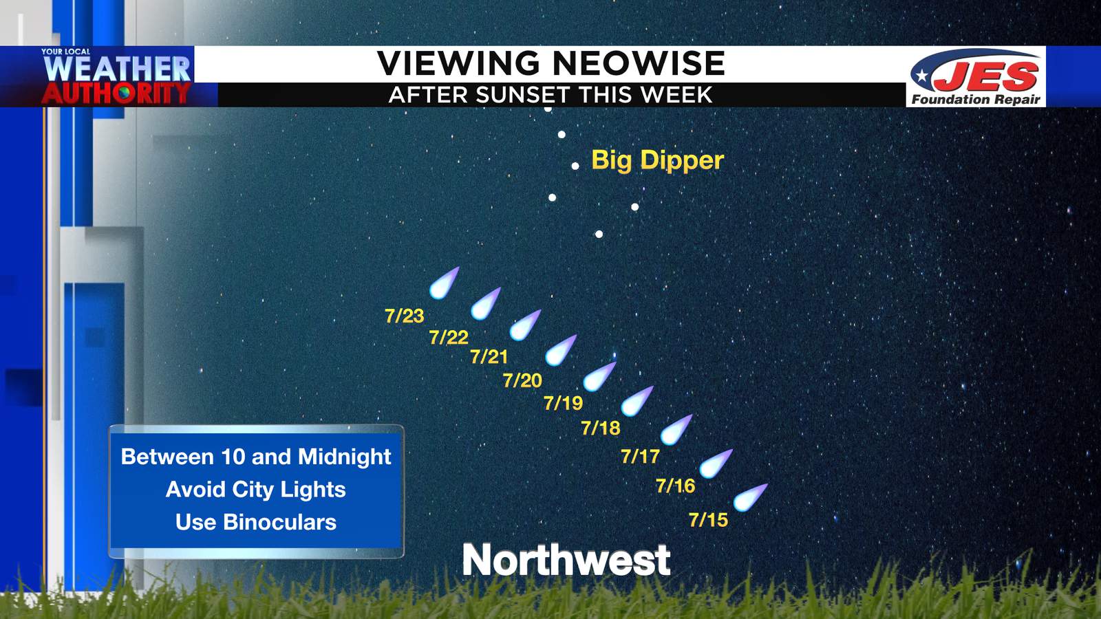 Keep looking! NEOWISE continues to get higher in the evening sky this week