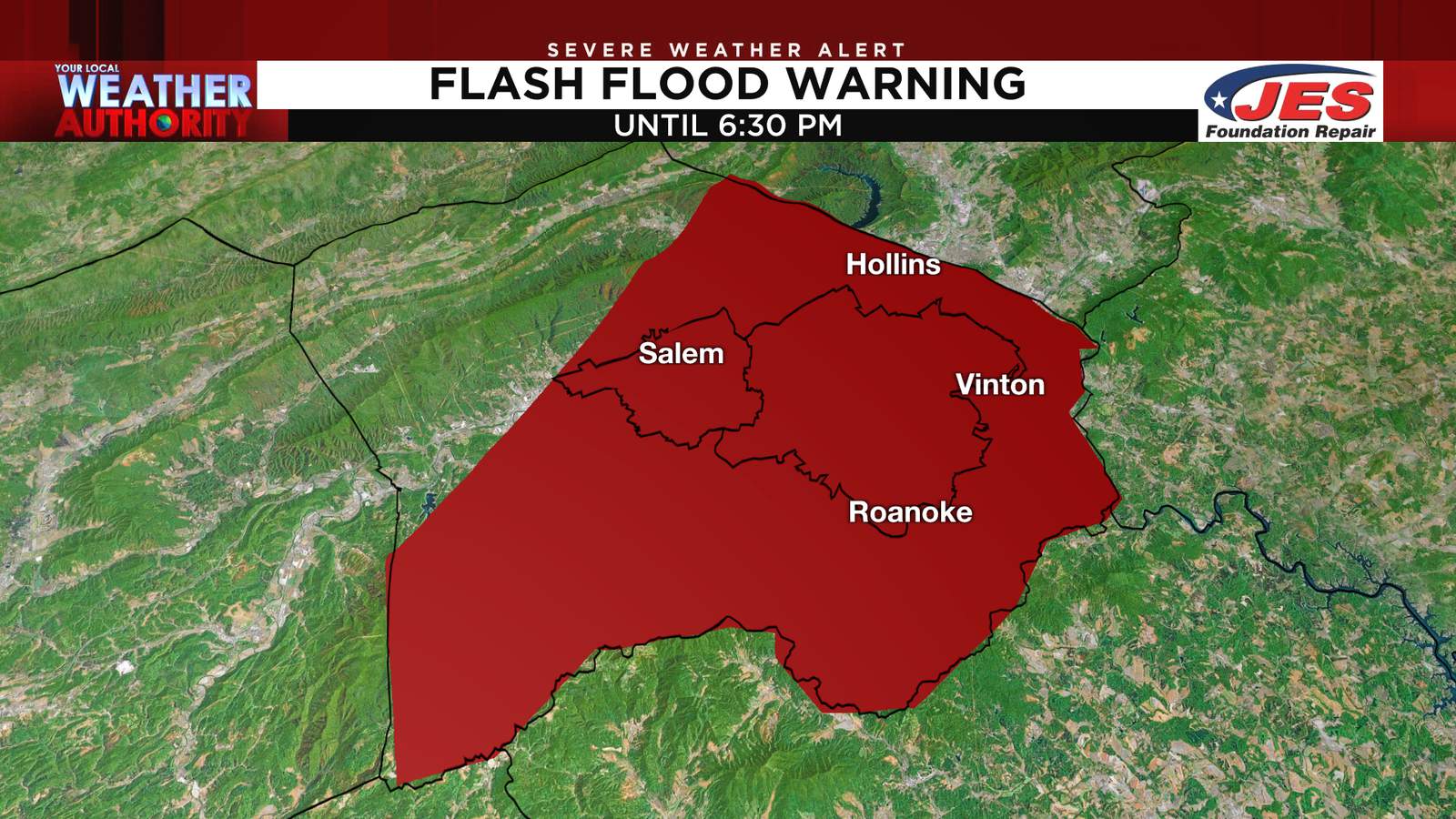 UPDATE: Flash flood warning in Roanoke canceled early