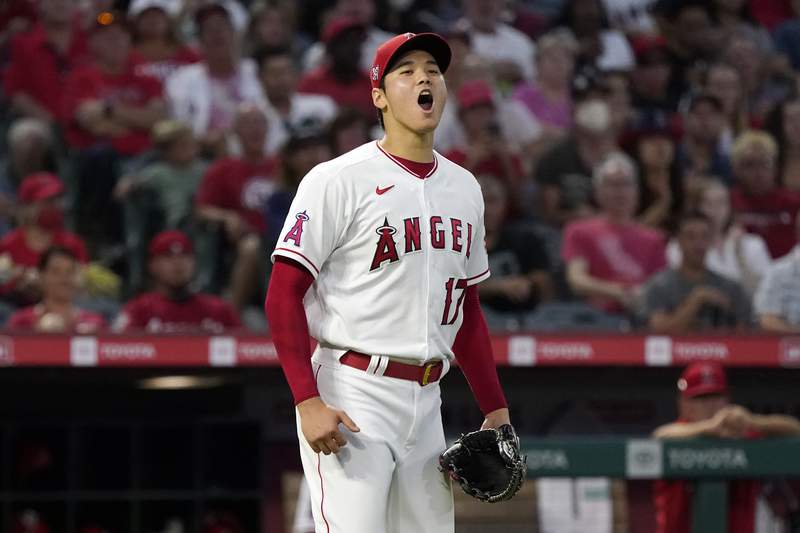Ohtani hurls 6 innings, doubles in Angels' 6-3 win over Jays