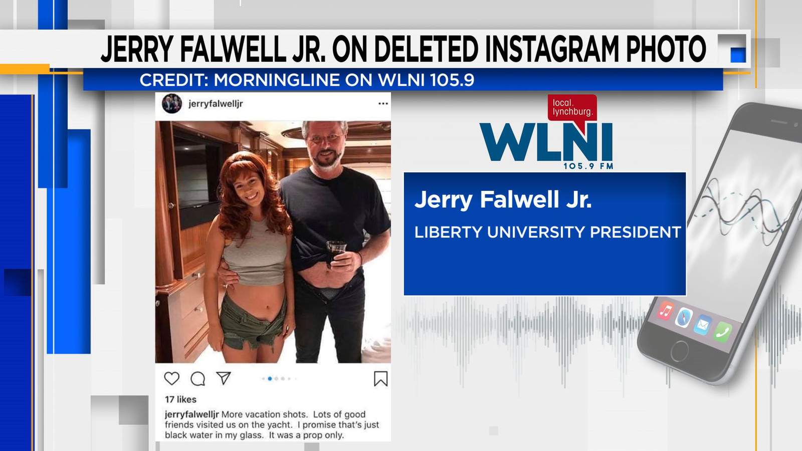 Jerry Falwell Jr. responds to questionable Instagram photo