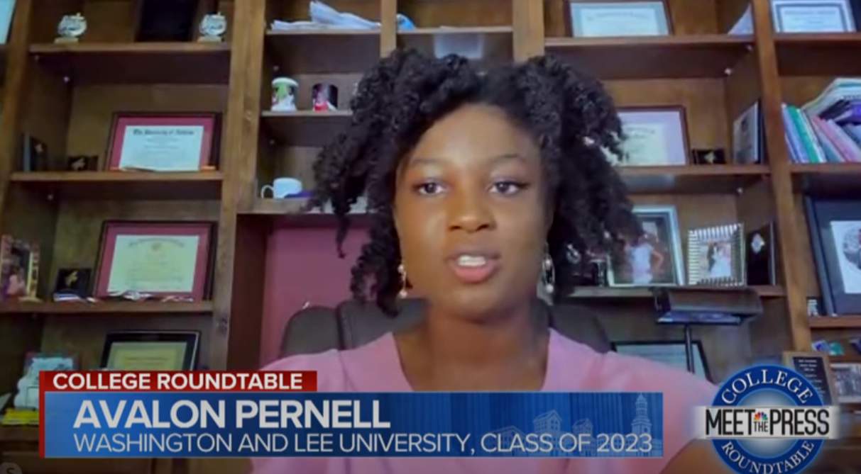 Washington and Lee student journalist appears on Meet the Press: College Roundtable